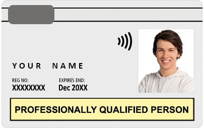 Professionally qualified Person Card