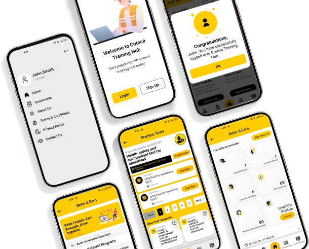 Application interfaces on mobile phone screens